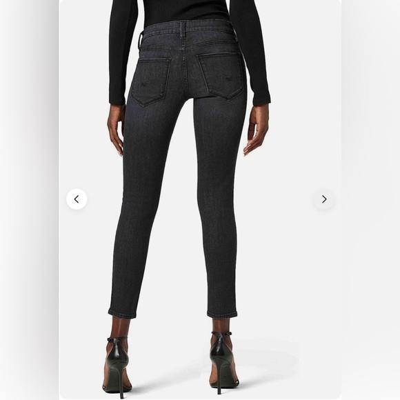 HUDSON KRISTA SUPER SKINNY CROP JEANS SZ 29 WASHED BLACK LIKE NEW - Picture 3 of 15